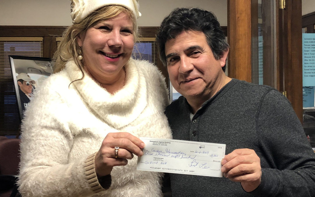 DELIVERY OF GOFUNDME DONATIONS TO CARLOS HERNANDEZ