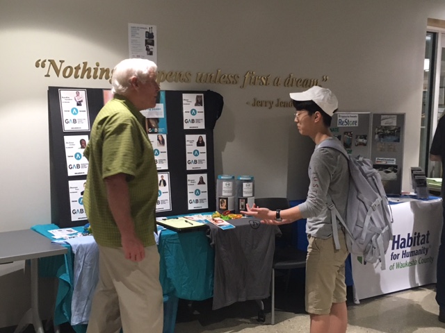 GAB Rep at Catholic Memorial Service Fair